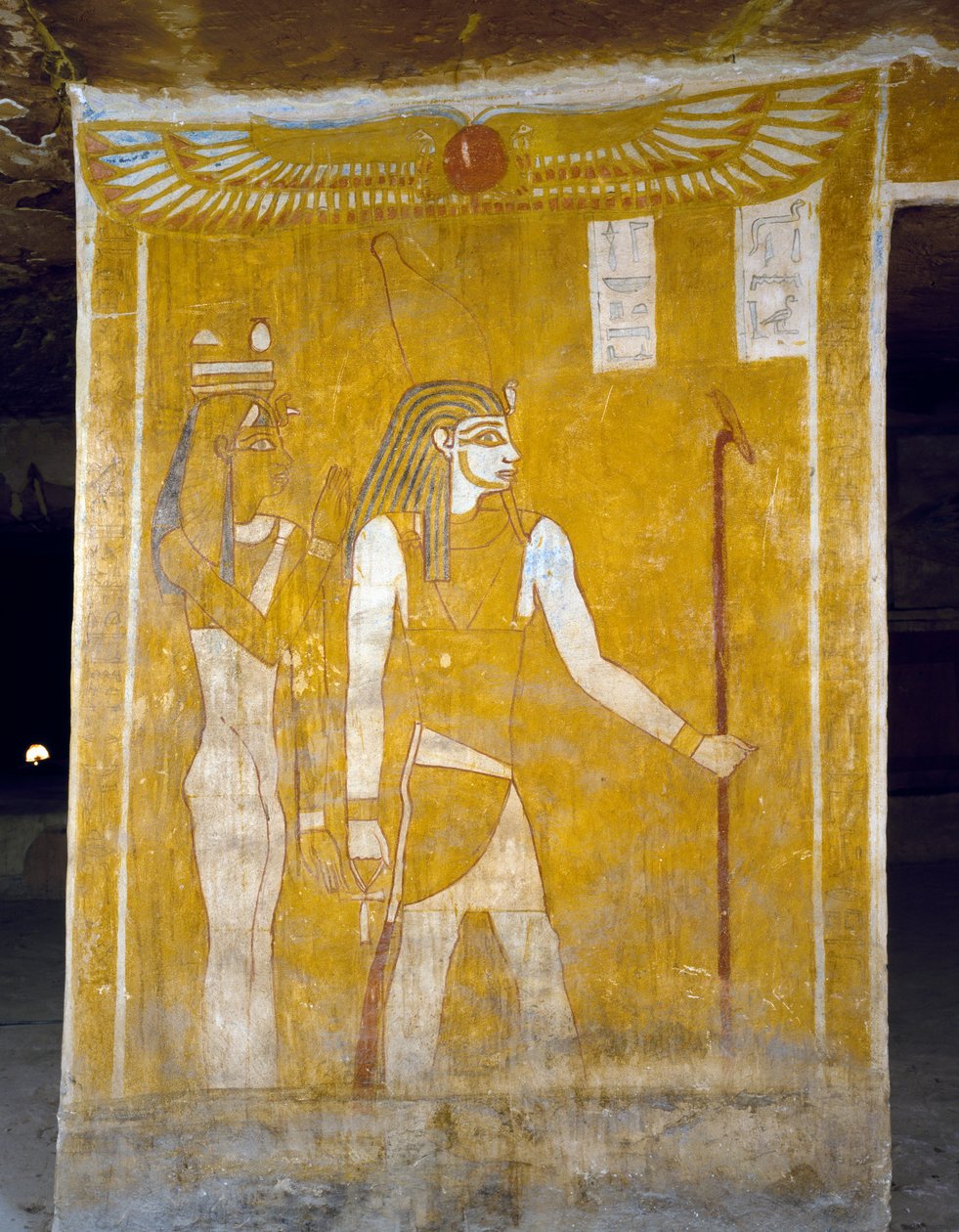 Seinämaalauksia Pa Nentwyn haudasta, Bahariya Oasis, Giza, Egypti. Egyptin sivilisaatio, 26. dynastia, 663-525 eKr. tekijältä Egyptian 26th Dynasty
