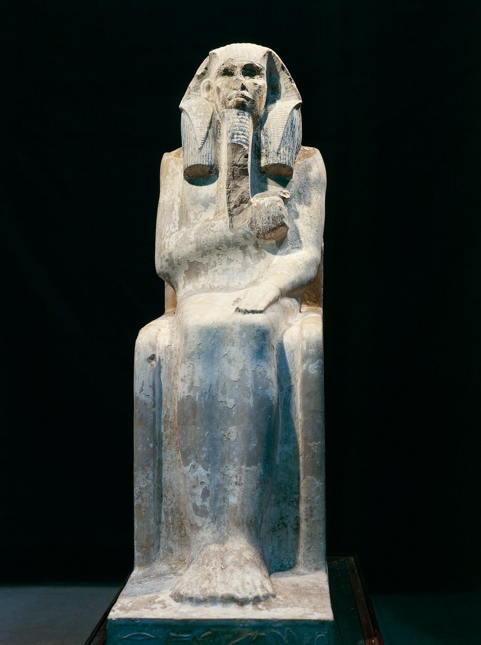 Faarao Gioserin patsas, Saqqarasta, dynastia III (kuva) tekijältä Egyptian 3rd Dynasty