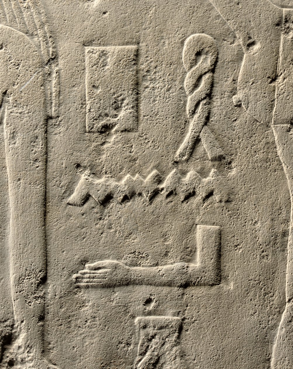 Yksityiskohta Pehenukan reliefistä, vanhasta kuningaskunnasta, 2465-2323 eKr tekijältä Egyptian 5th Dynasty