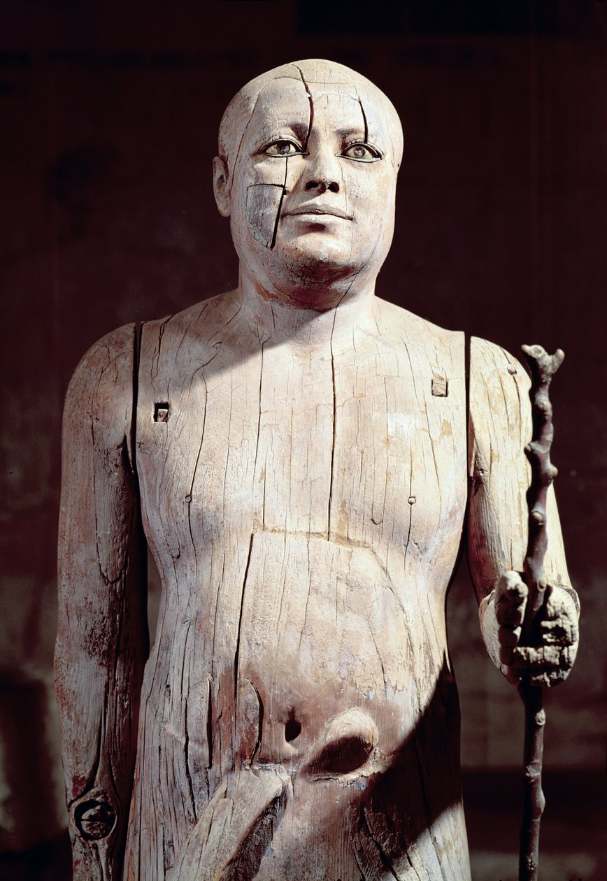 Ka-Aperin patsas, joka tunnetaan nimellä Sheikh el-Beled, hänen mastaba-haudastaan Pohjois-Saqqarassa, vanhassa kuningaskunnassa (sycamore) tekijältä Egyptian 5th Dynasty