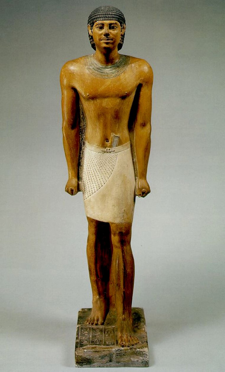 Atjema seisova (maalattu kalkkikivi) tekijältä Egyptian 6th Dynasty