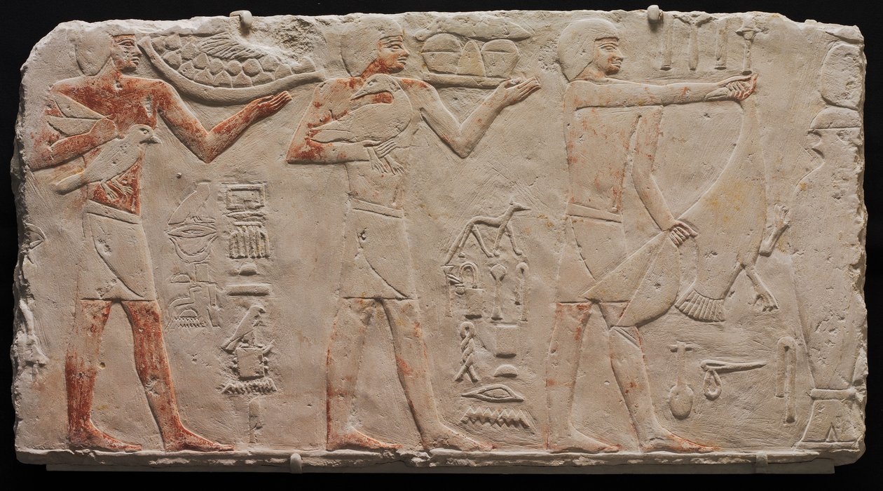 Kolmen uhrintuottajan helpotus, Saqqara, noin 2311-2281 eaa. tekijältä Egyptian 6th Dynasty