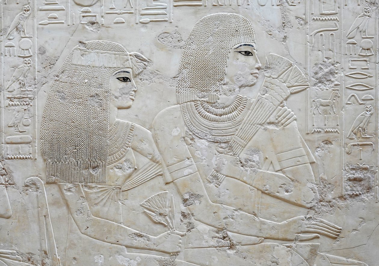 Amenhotep ja hänen vaimonsa May, Ramosen hauta tekijältä Egyptian Egyptian