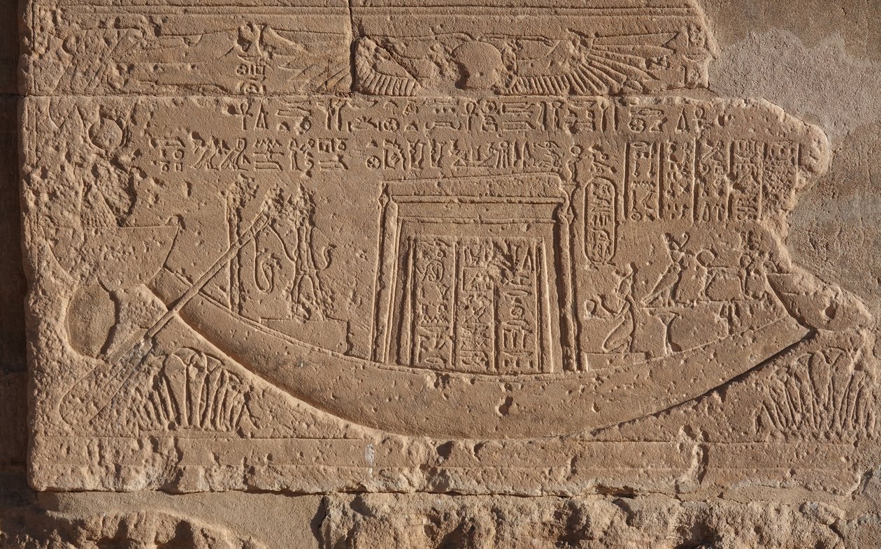 Vene elämän ja auringon symboli, Philaen temppeli. tekijältä Egyptian Egyptian