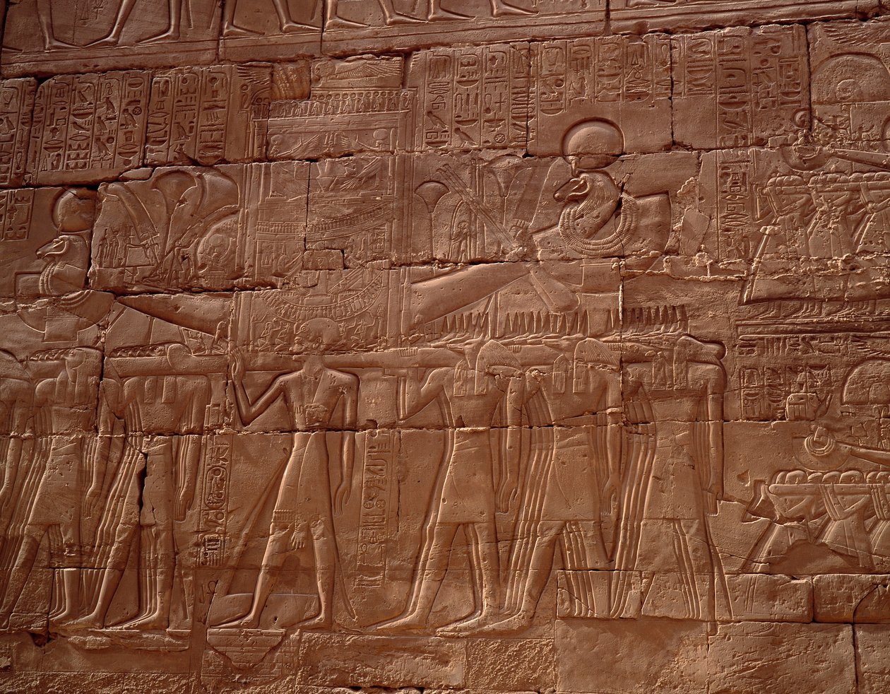 Egyptin antiikin: helpotus Karnakin temppelistä (Karnak), Luxor, Egypti tekijältä Egyptian Egyptian