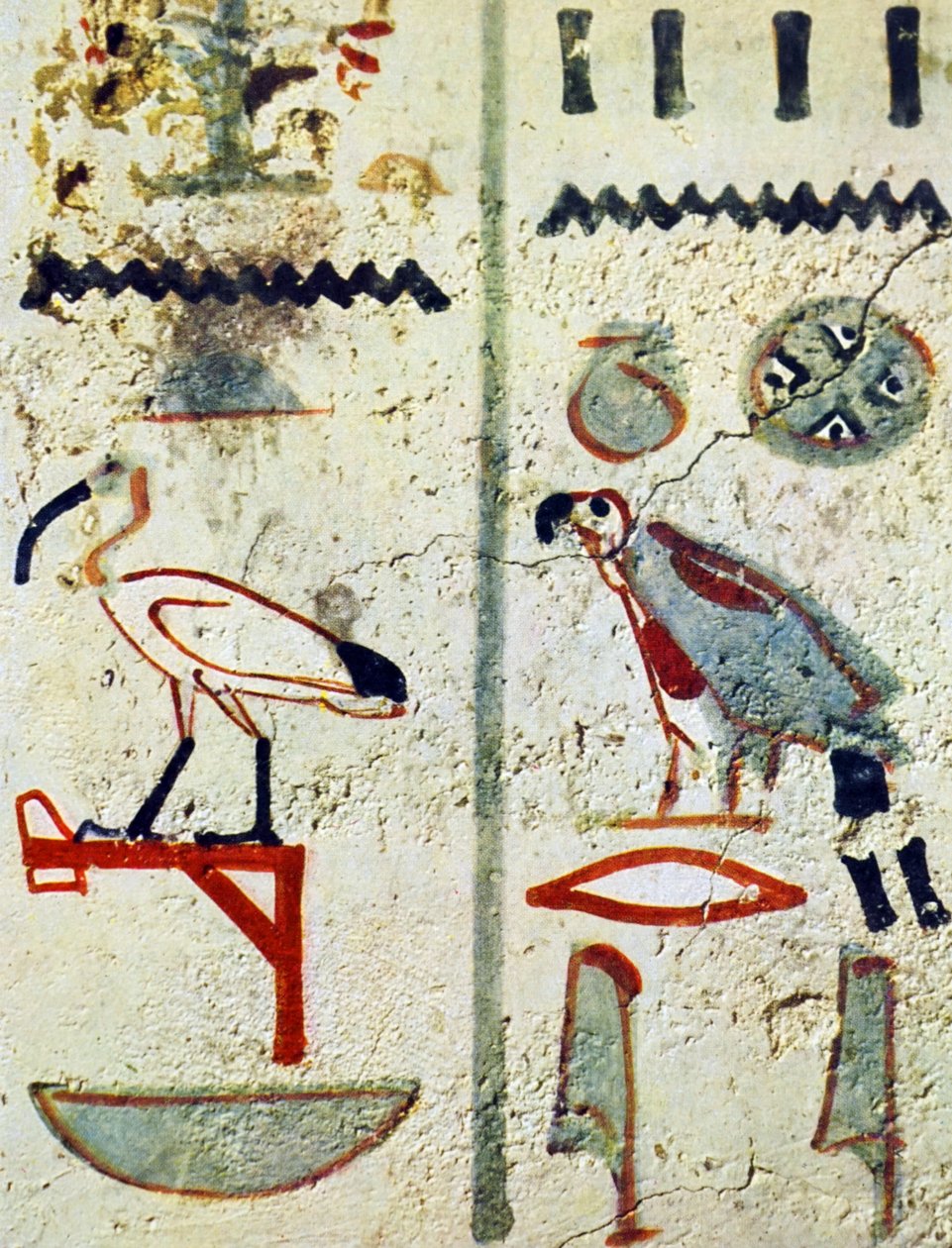 Egyptiläisiä hieroglyfejä haudan seinämaalauksesta tekijältä Egyptian Egyptian