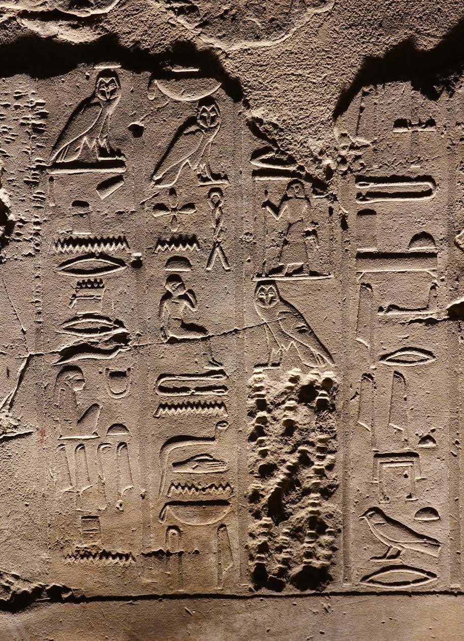 Hieroglyfit. Luxorin temppeli (reliefi) tekijältä Egyptian Egyptian