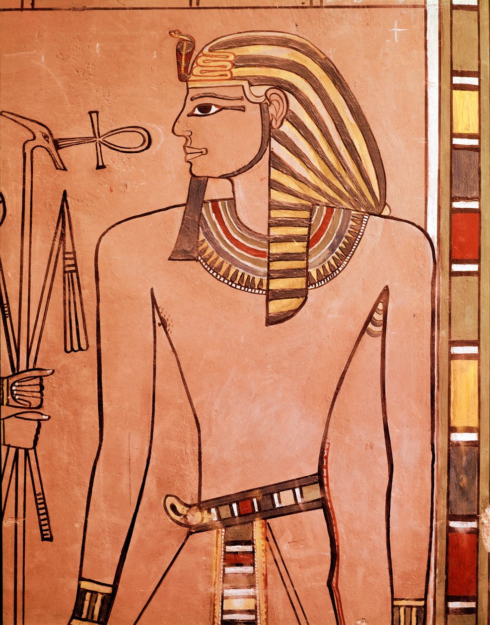 Kuningas Amenhotep II (Amenophis II) (fresko tekijältä Egyptian Egyptian