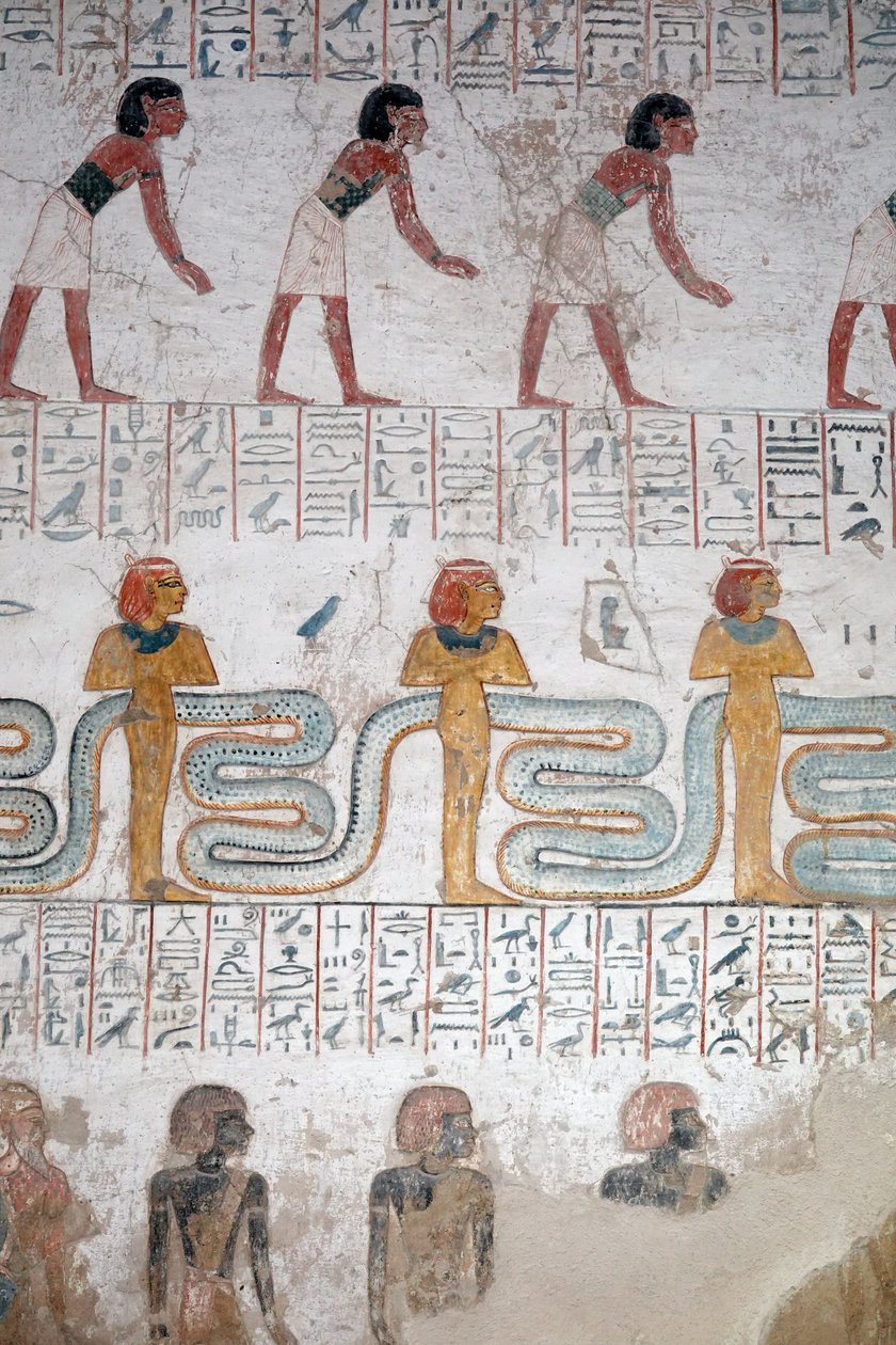 Nubialaiset mustat orjat, Ramses IX:n hauta, Luxorissa. tekijältä Egyptian Egyptian