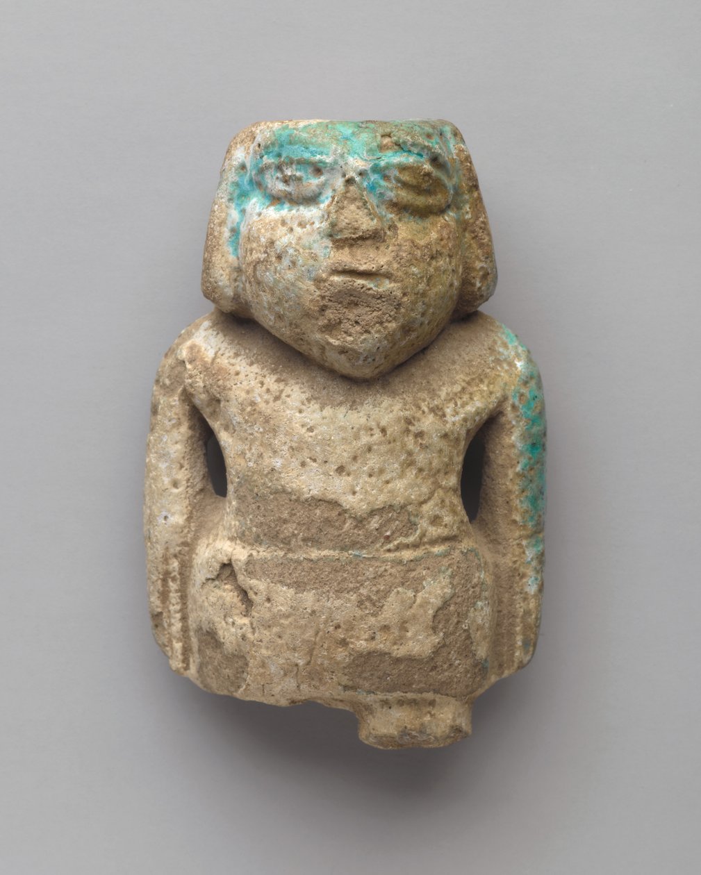 Pysyvän miehen patsas, varhainen dynastian aika, n. 3000-2675 eaa. (fajanssi) tekijältä Egyptian Egyptian