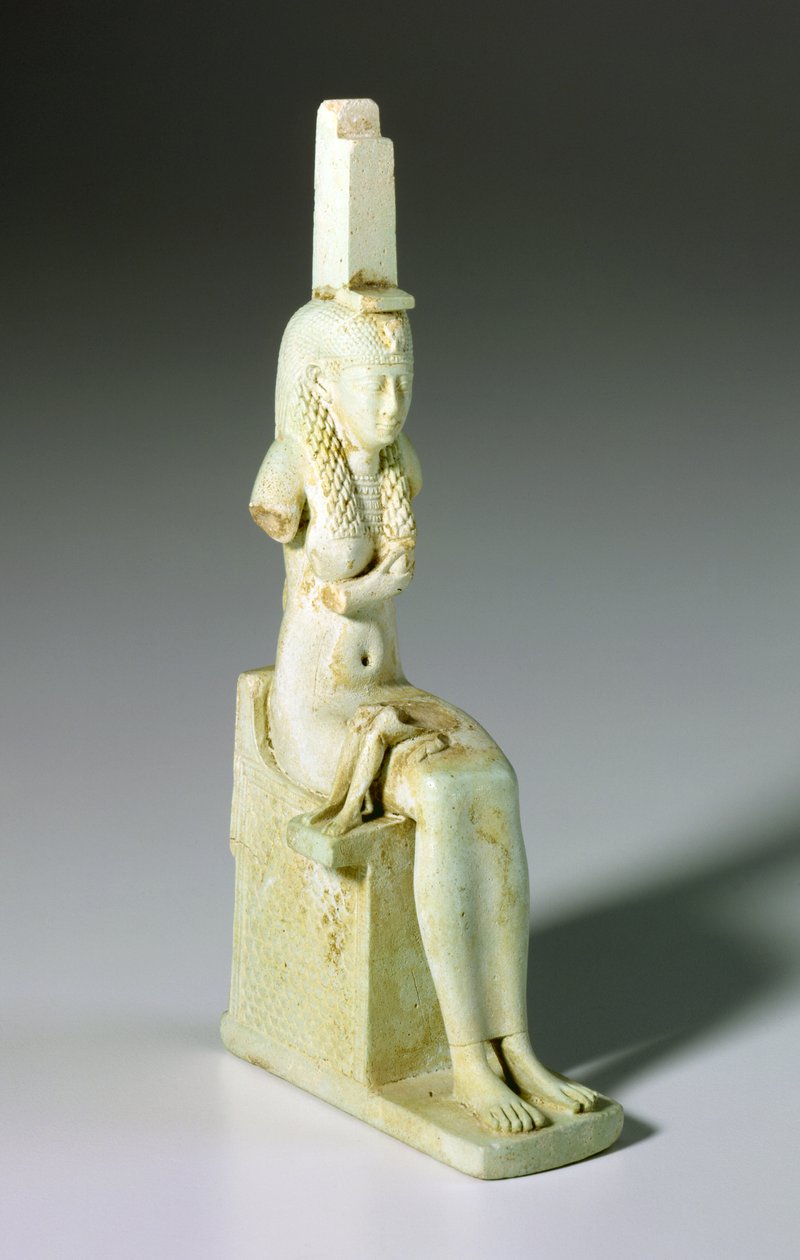 Isisin ja Horuksen amuletti, 305-30 eKr. (fajanssi) tekijältä Egyptian Ptolemaic Period