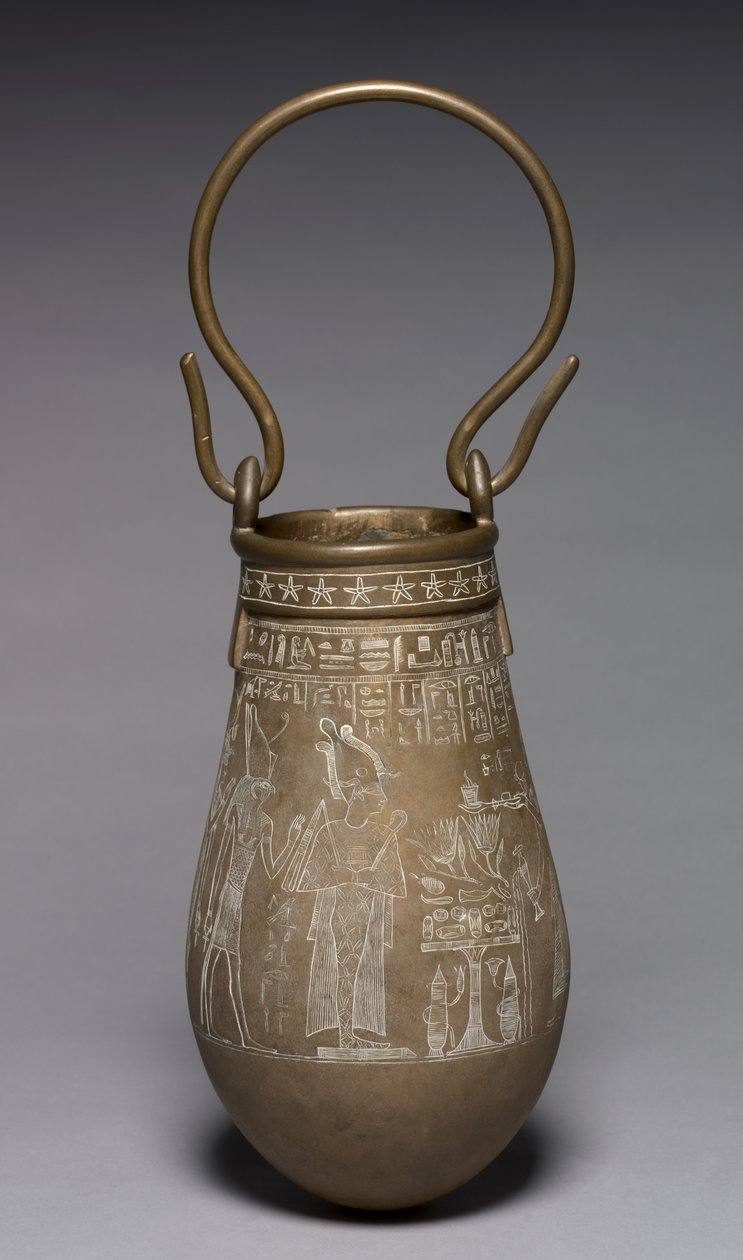 Sisustettu Situla, 305-30 eKr tekijältä Egyptian Ptolemaic Period