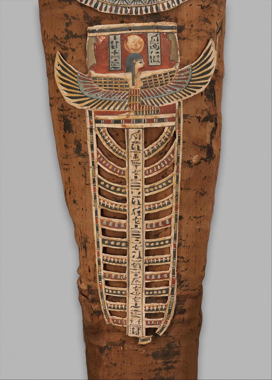 Nesminin muumio (yksityiskohta), 200-30 eKr tekijältä Egyptian Ptolemaic Period