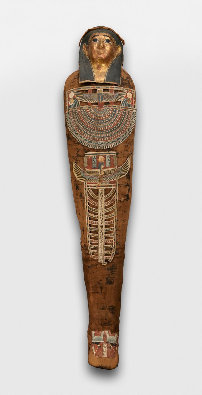 Nesminin muumio kasviseppeleellä, muumianaamiolla ja muilla pahvielementeillä, 200-30 eaa. tekijältä Egyptian Ptolemaic Period