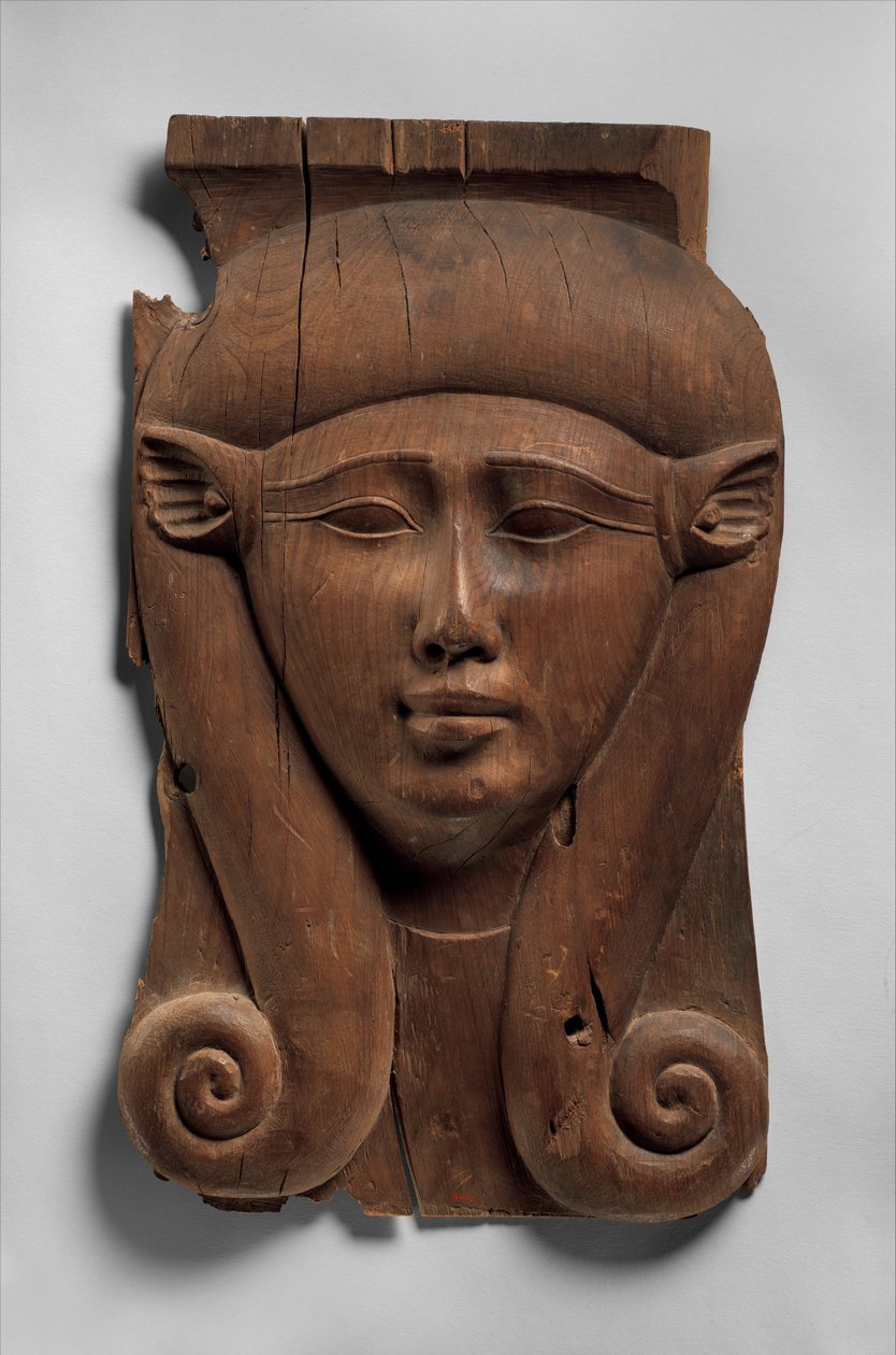 Paneeli Hathor-pylväästä, 380–200 eKr. (setri) tekijältä Egyptian Ptolemaic Period