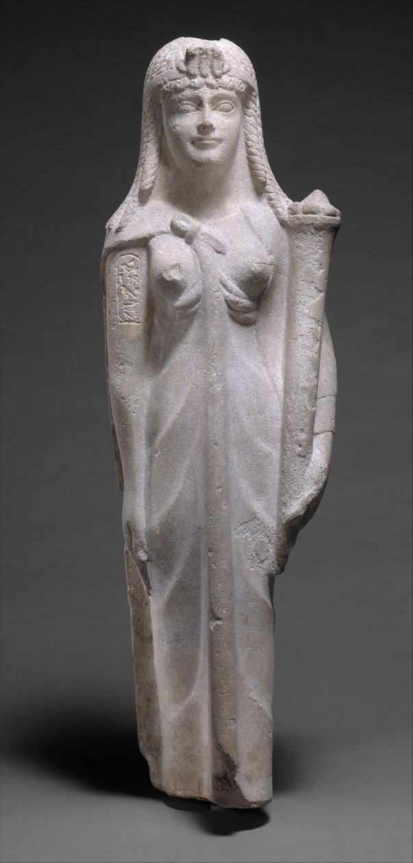 Ptolemaiosten kuningattaren, ehkä Kleopatra VII:n, patsas, 200-30 eKr. (dolomiittinen kalkkikivi). tekijältä Egyptian Ptolemaic Period