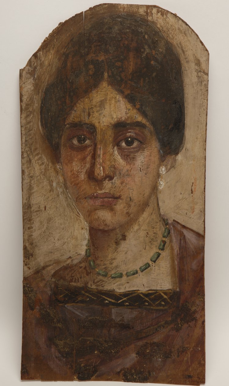 Muumion muotokuva, noin 136-160 (maali puulle) tekijältä Egyptian School