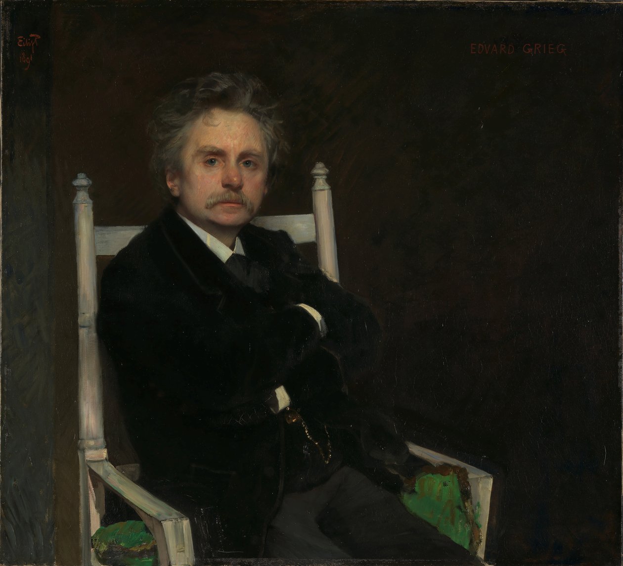 Edvard Griegin muotokuva 1843-1907, 1891. tekijältä Hjalmer Eilif Emanuel Peterssen