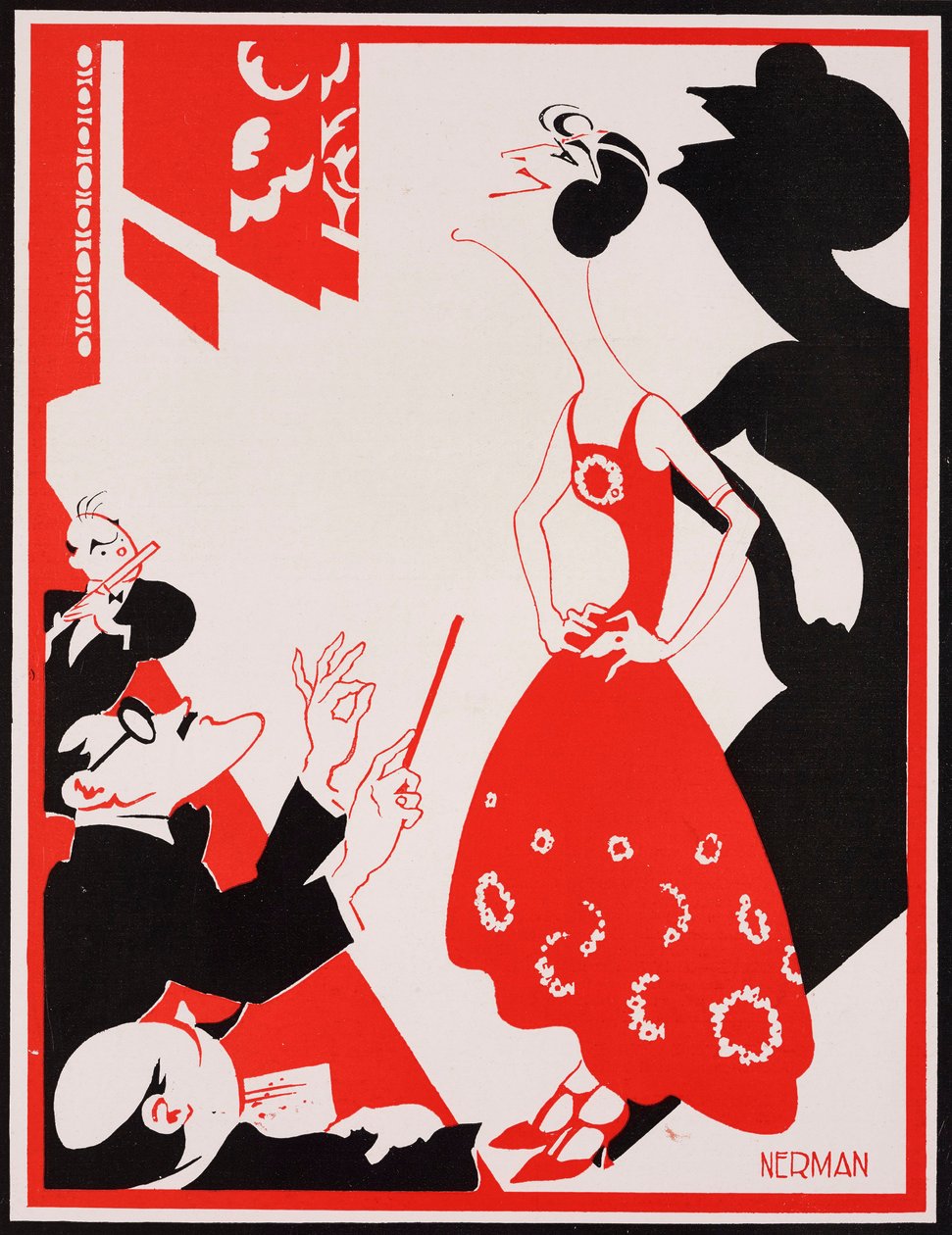 Einar Nermanin (1888-1983) piirtämä karikatyyri englantilaisesta näyttelijätär Gracie Fieldsistä, The Tatler, nro 1411, 11. heinäkuuta. tekijältä Einar Nerman