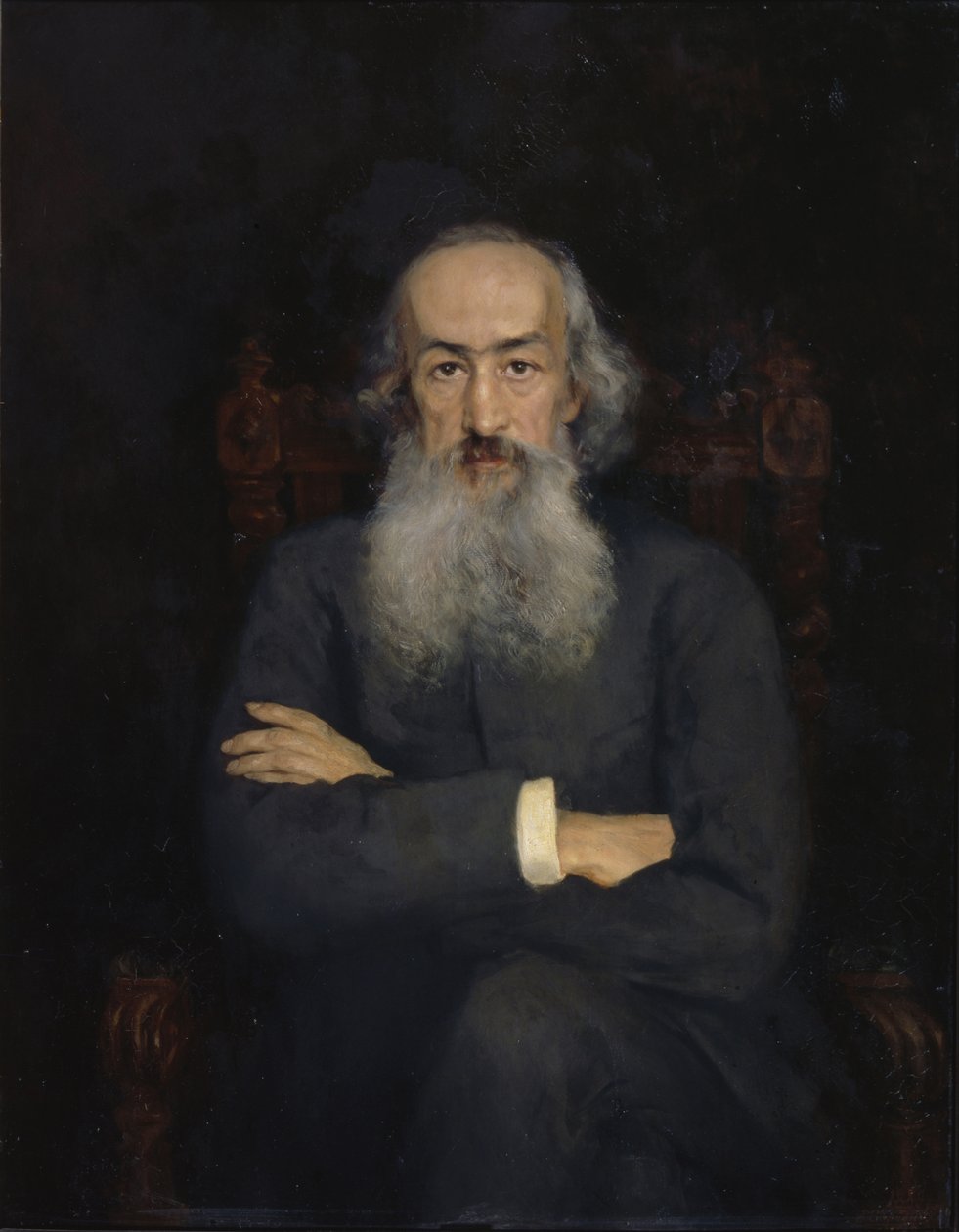 Historioitsija Konstantin Nikolajevitš Bestuzhev-Rjuminin muotokuva 1829-1897, 1889 tekijältä Ekaterina Sergeevna Zarudnaya Kavos
