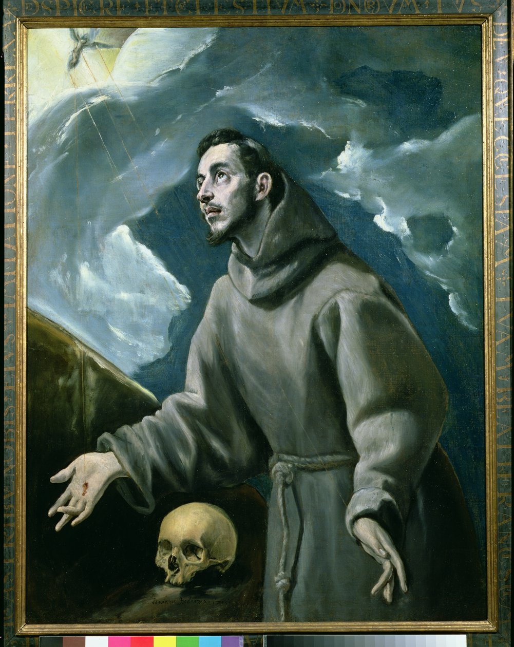 Pyhä Franciscus vastaanottamassa stigmat tekijältä El Greco