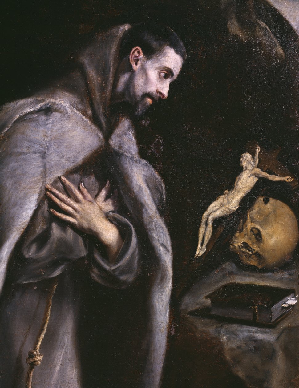 Pyhä Franciscus meditoi, n. 1586-1592 tekijältä El Greco
