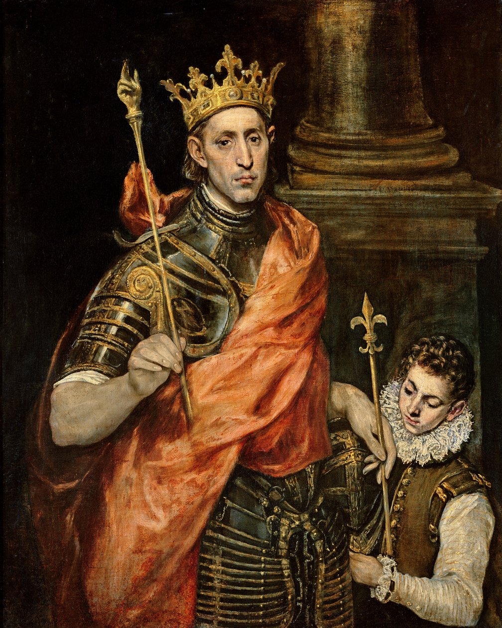 St. Louis (1215-70) ja hänen sivunsa, n. 1585-1590 tekijältä El Greco