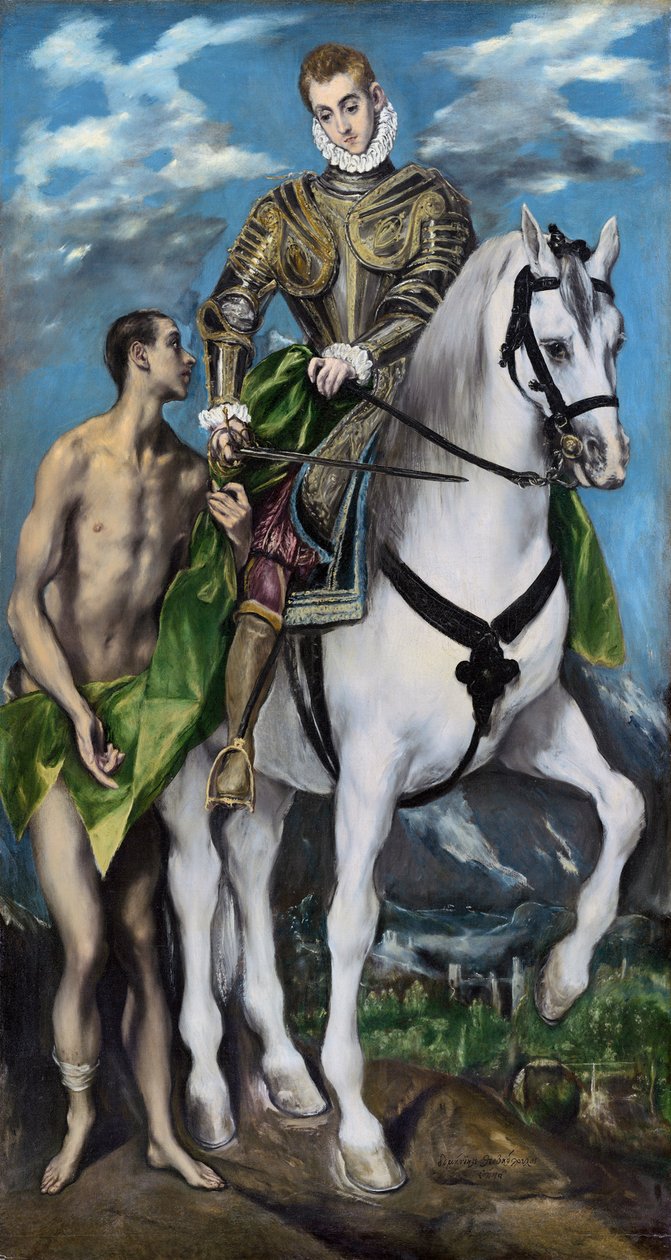 St. Martin and the Beggar, 1597-1599 tekijältä El Greco