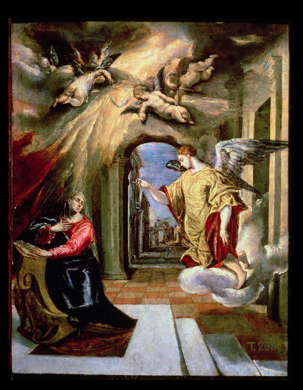 Anunciation, n. 1570-1573 tekijältä El Greco