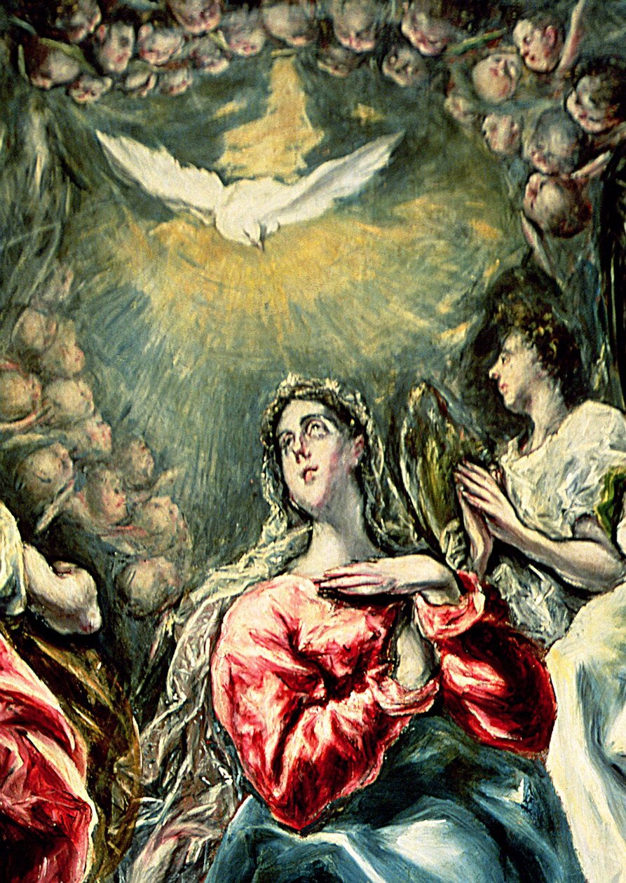 Immaculate Conception, 1607-13 (öljy kankaalle (yksityiskohta 90015) tekijältä El Greco
