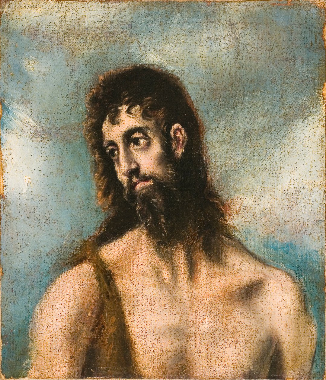 Johannes Kastaja (öljy kankaalle) tekijältä El (1541 1614) (studio of) Greco