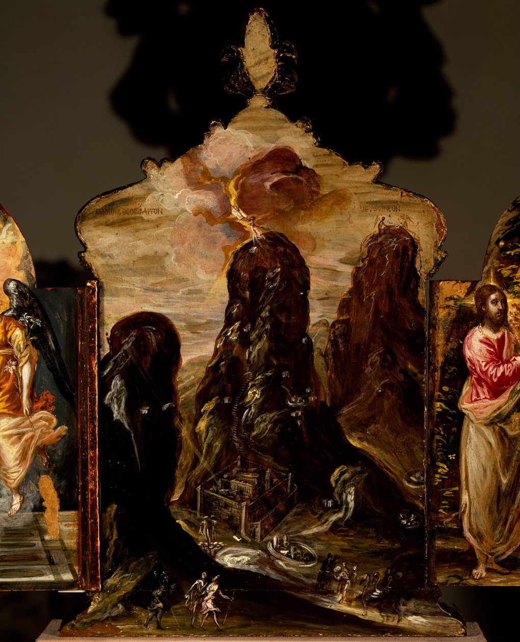 Sinai-vuori, kannettava triptyykkialttari, kirjoittanut El Greco (1541-1614) tekijältä El (1541 1614) Greco
