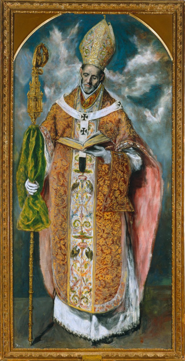 Saint Ildefonso (maalaus) tekijältä El (1541-1614) Greco