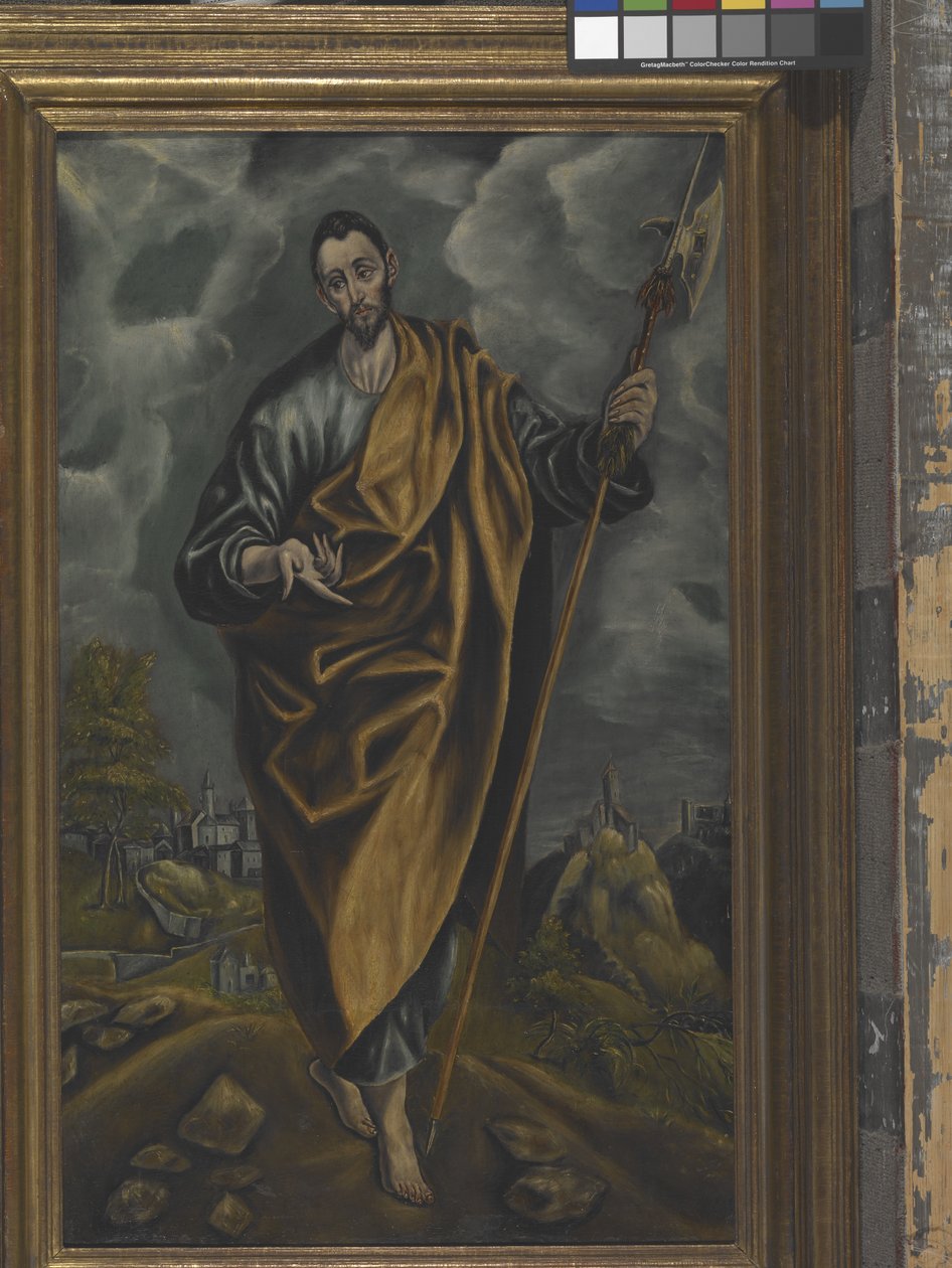 St. Judas Thaddaeus tai St. Thomas (öljy kankaalle) tekijältä El (1541 1614) Greco