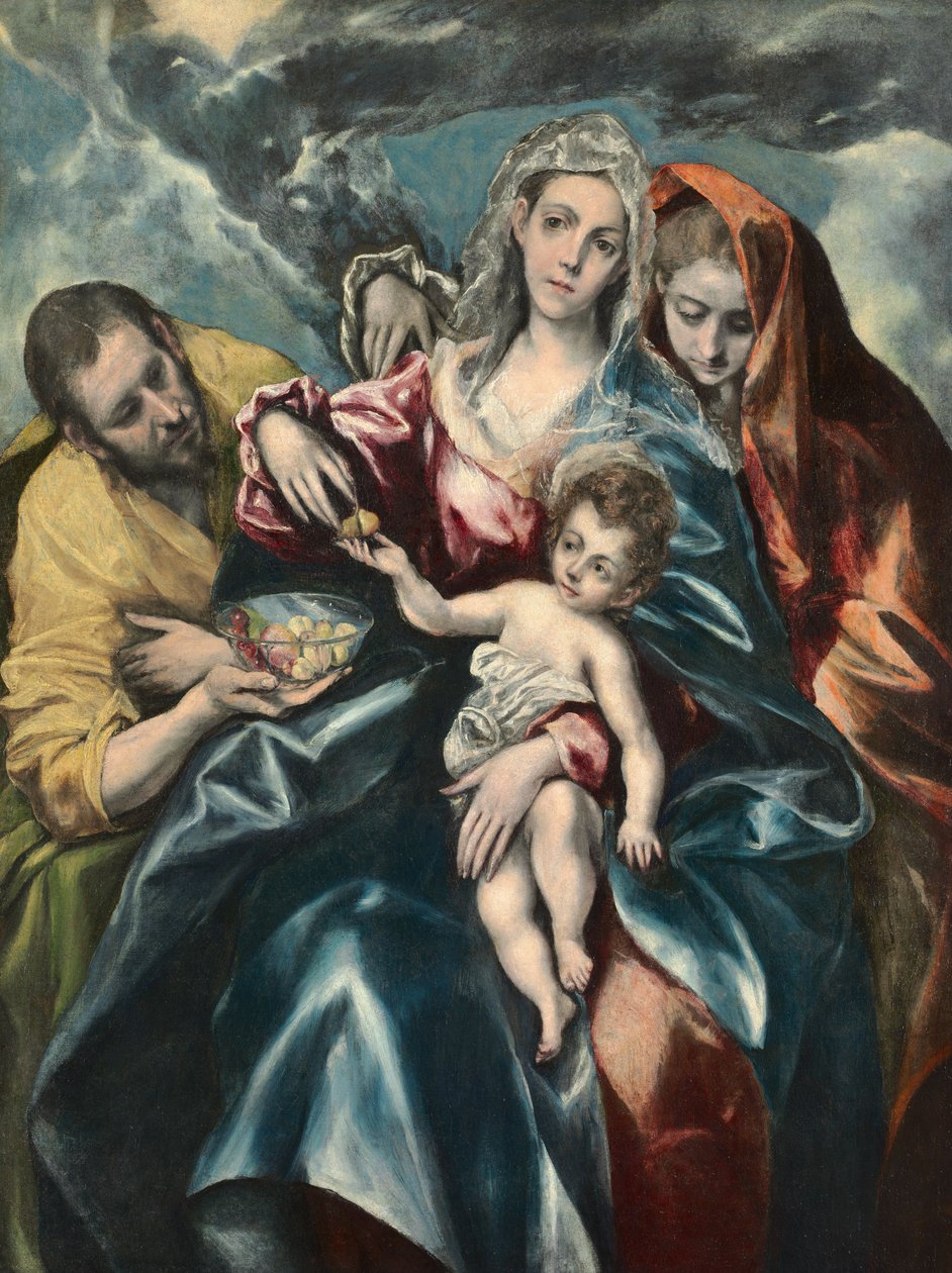 Pyhä perhe Maria Magdalenan kanssa, n. 1590-1595 (öljy kankaalle) tekijältä El Greco