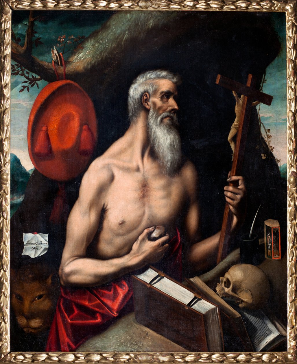 Museu paroquial. Pintura. São Jerônimo (San Jerónimo). Óleo sobre tela. Atribuído à escola El Greco, finlandesa tekijältä El (1541 1614) (follower of) Greco