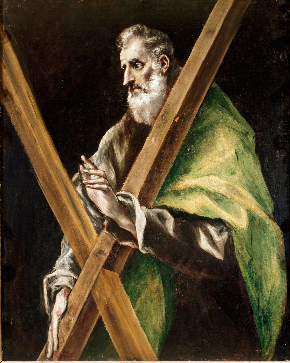Toledon katedraalin apostolaatti: Pyhä Andre Apotra. Domenikos Theotokopoulos dit El Grecon maalaus (1540-1614) tekijältä El Greco
