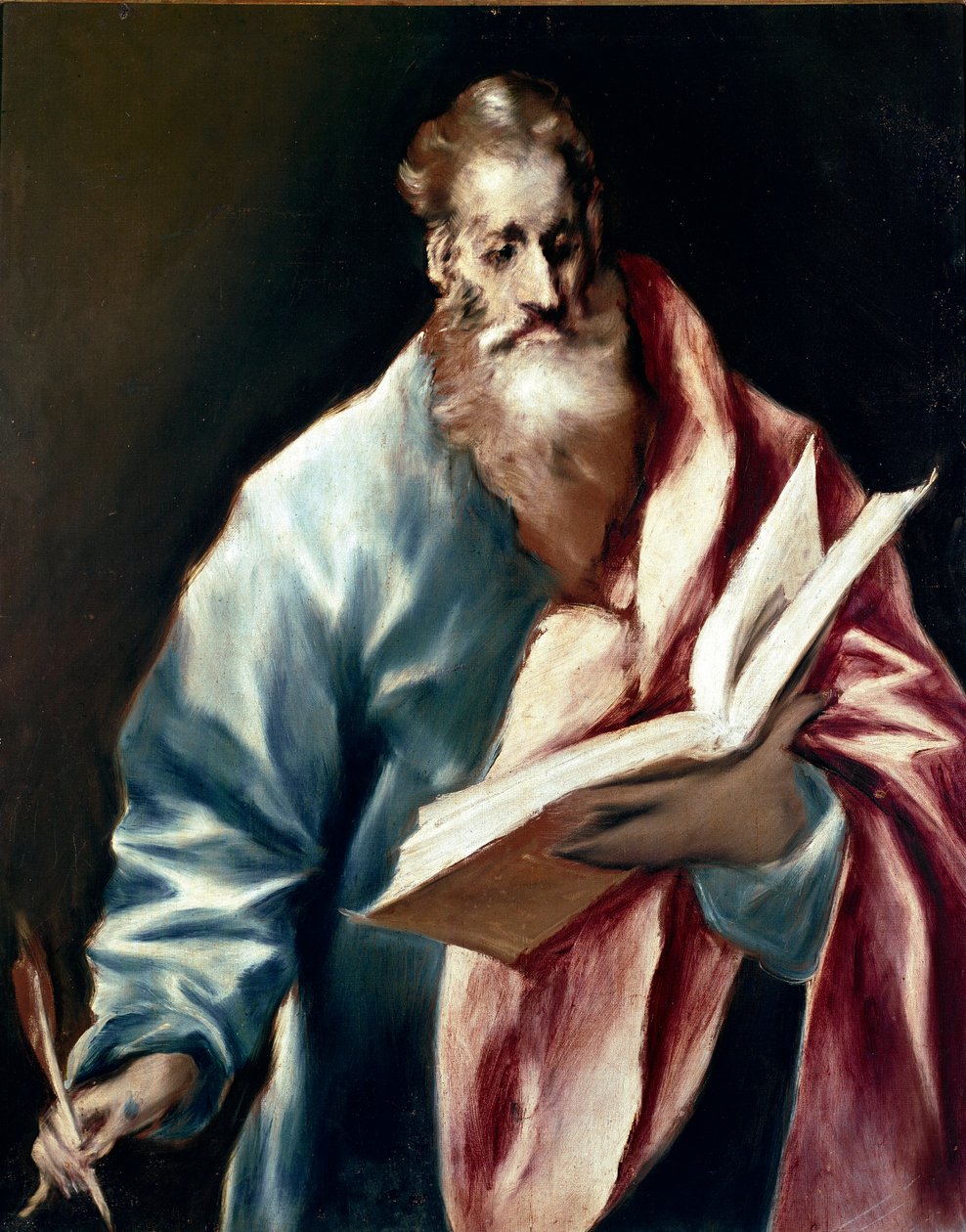 Pyhä Matteus. Domenikos Theotokopoulosin maalaus oikealla El Grecon (1540-1614) tekijältä El Greco