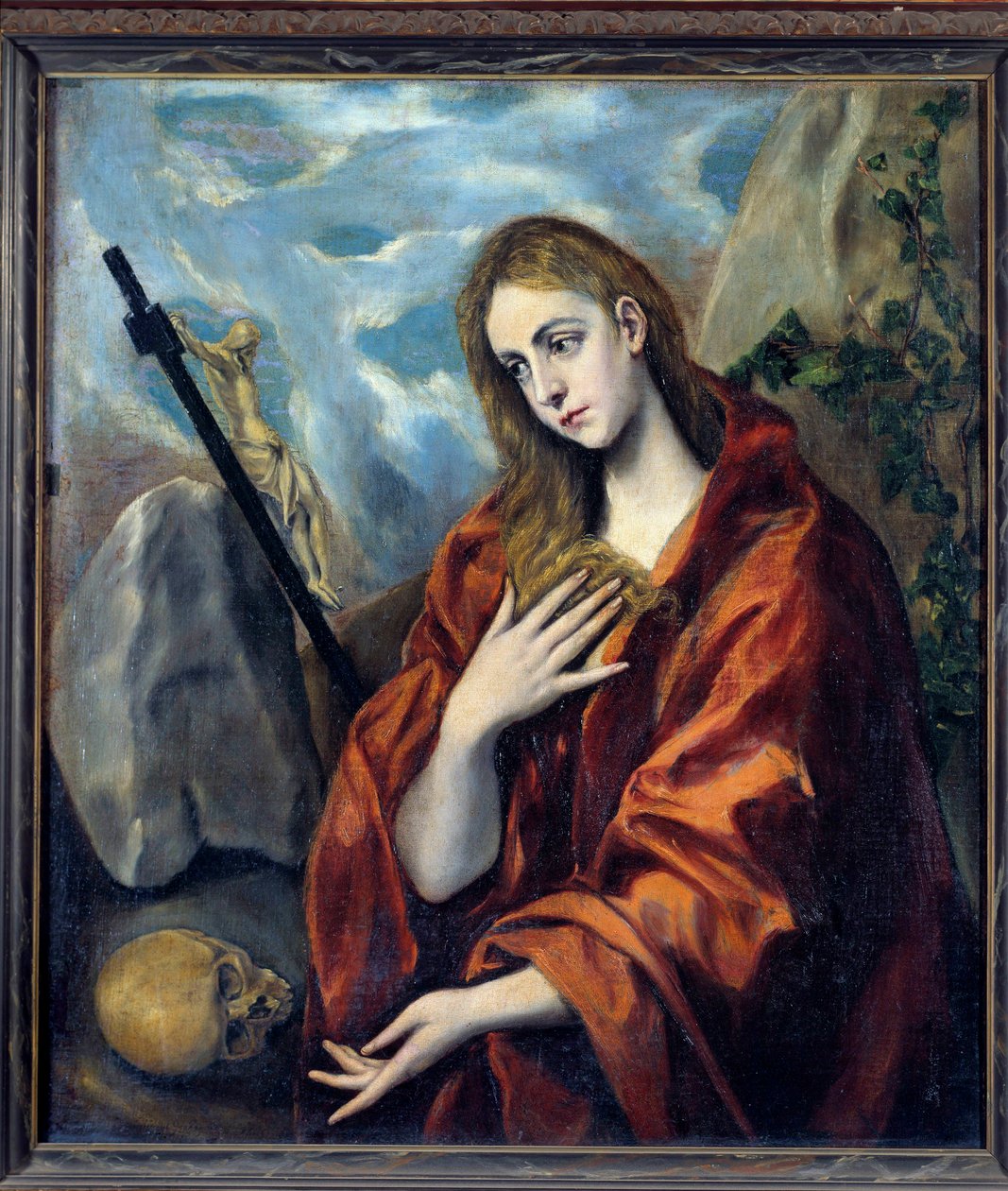 La Madeleine katuva maalaus (Vanita) Domenikos Theotokopoulos dit El Greco (1541-1614) 1600-luvun Sitges. Cau Ferrat -museo tekijältä El Greco