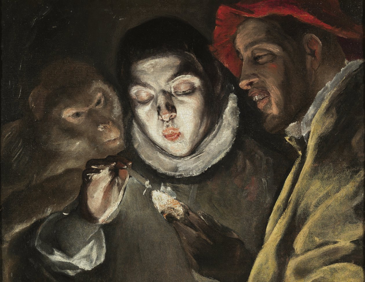 La Fable - Peinture de Dominicos Theotokopoulos dit Le Greco (1541-1614), huile sur toile (50,5x63,6 cm), vers 1580 - (Satu, El Grecon öljy kankaalle) - Museo del Prado, Madrid (Espagne) tekijältä El Greco