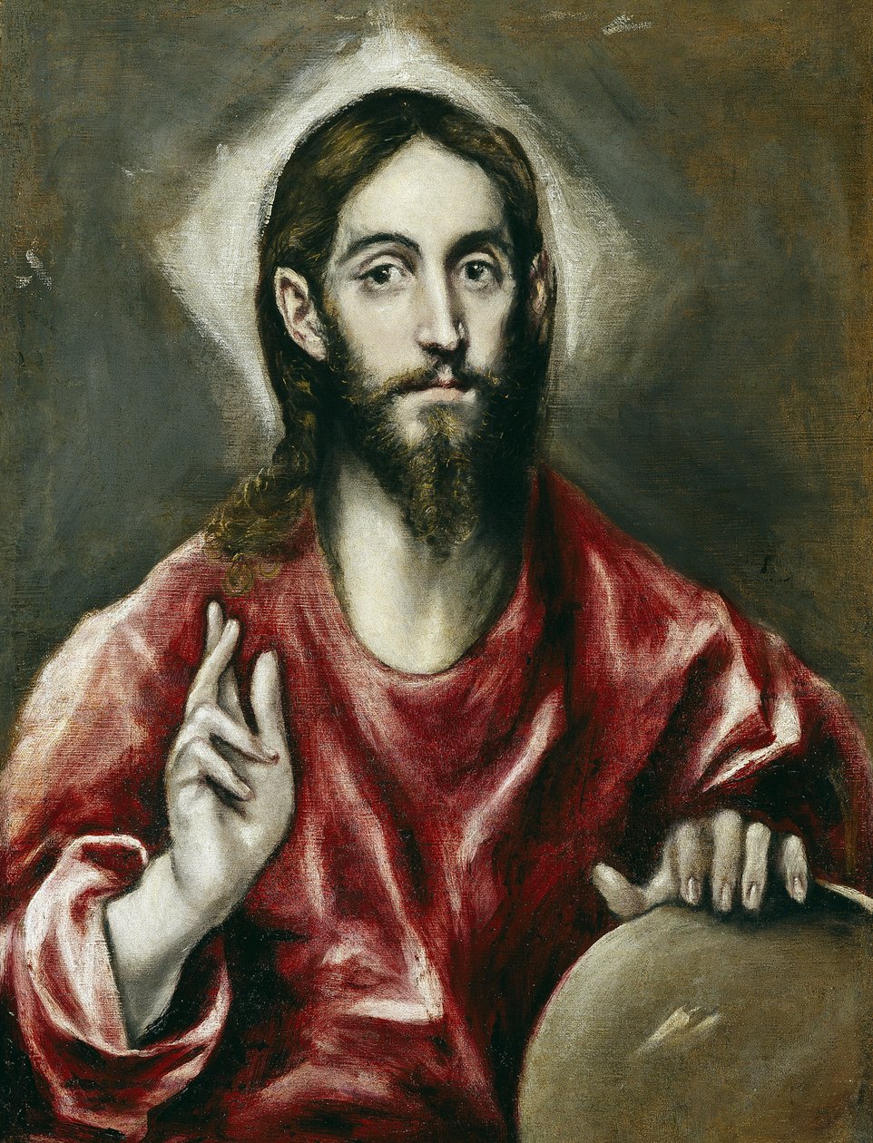 ""Le sauveur du monde"" - Salvator Mundi (Maailman pelastaja) - El Greco, Dominico (1541-1614) - 1608-1614 - Öljy kankaalle - 72x55 cm - Museo del Prado, Madrid tekijältä El Greco
