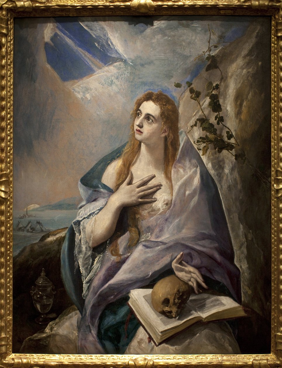 Madeleine penitente. Domenikos Theotokopoulos dit El Grecon (1541-1614) maalaus, öljy kankaalle tekijältä El Greco