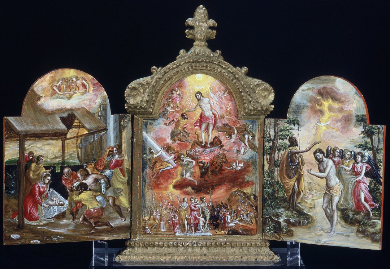 Kannettava alttari (tempera puulla) tekijältä El Greco
