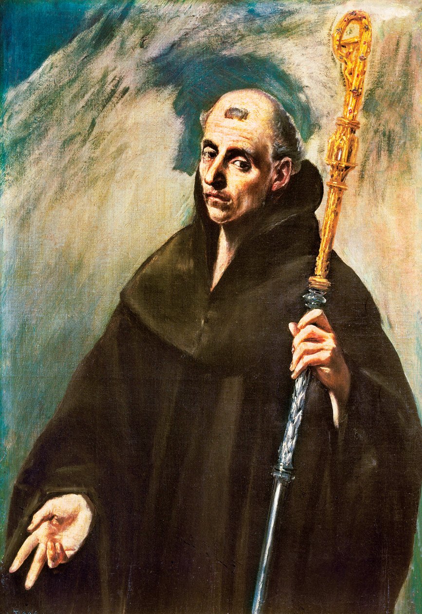 Pyhän Benedictus Nursian muotokuva tekijältä El Greco