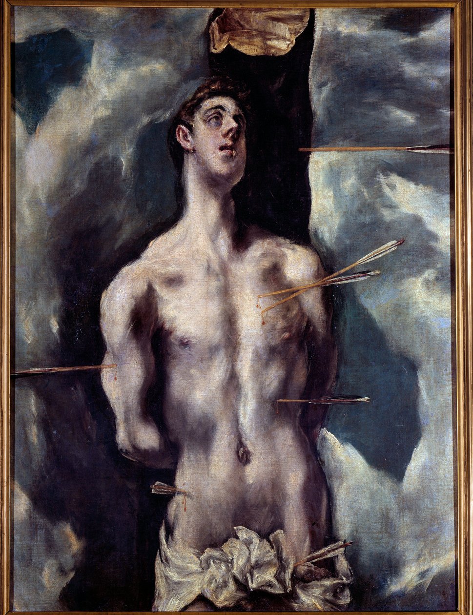 Domenikos Theotokopoulos Dit El Grecon Pyhä Sebastianin maalaus (1540-1614) tekijältä El Greco