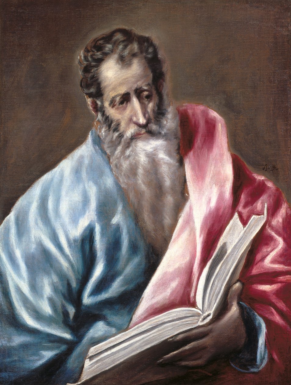 St. Matthew (öljy kankaalle) tekijältä El (1541 1614) Greco