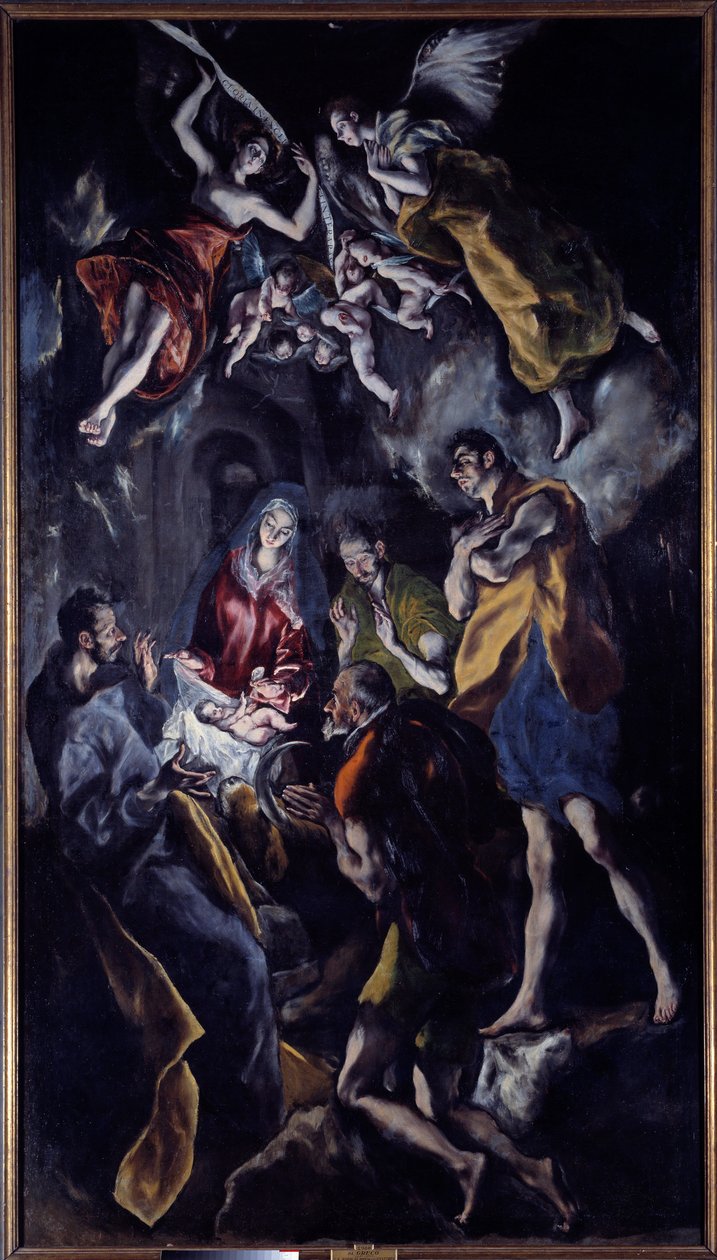 Domenikos Theotokopoulos Dit El Grecon maalaus Paimenten palvonta (1540-1614) tekijältä El Greco