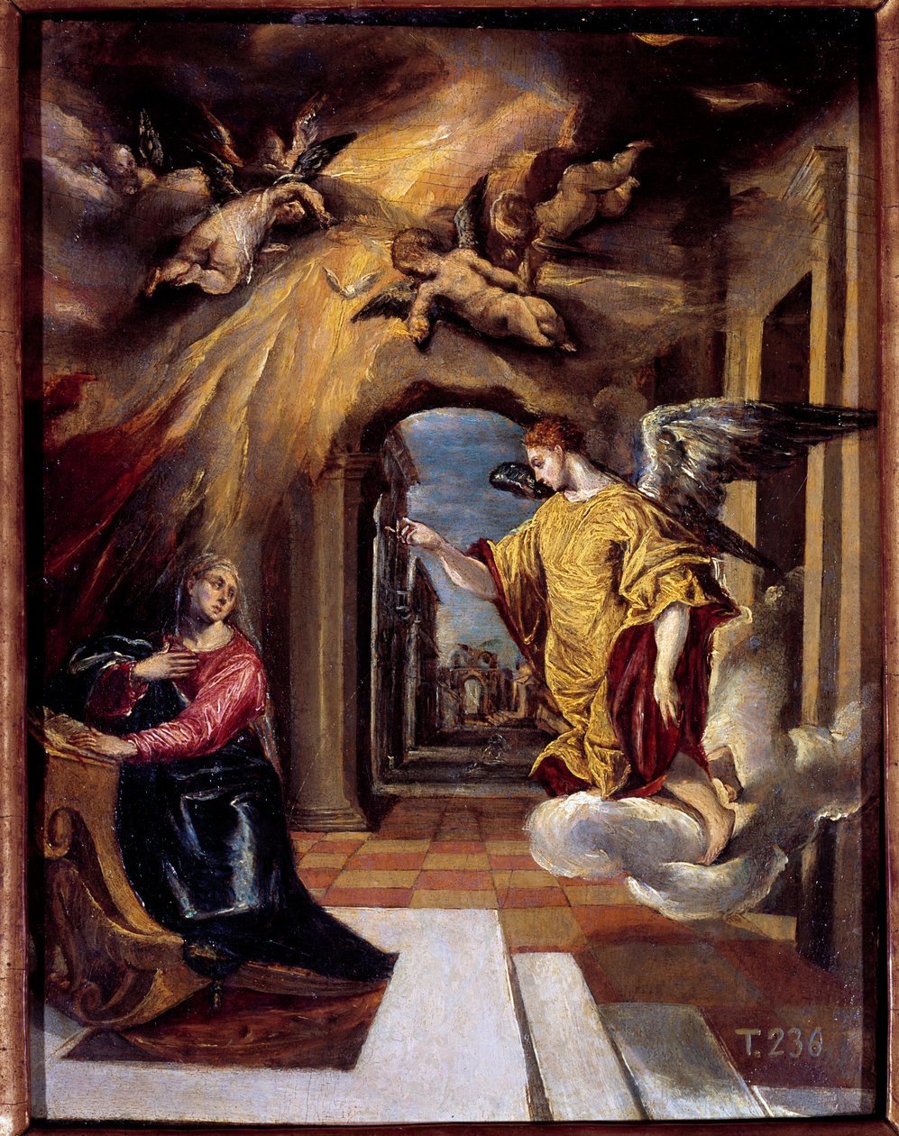 Domenikos Theotokopoulos Dit El Grecon ilmestysmaalaus (1540-1614) tekijältä El Greco