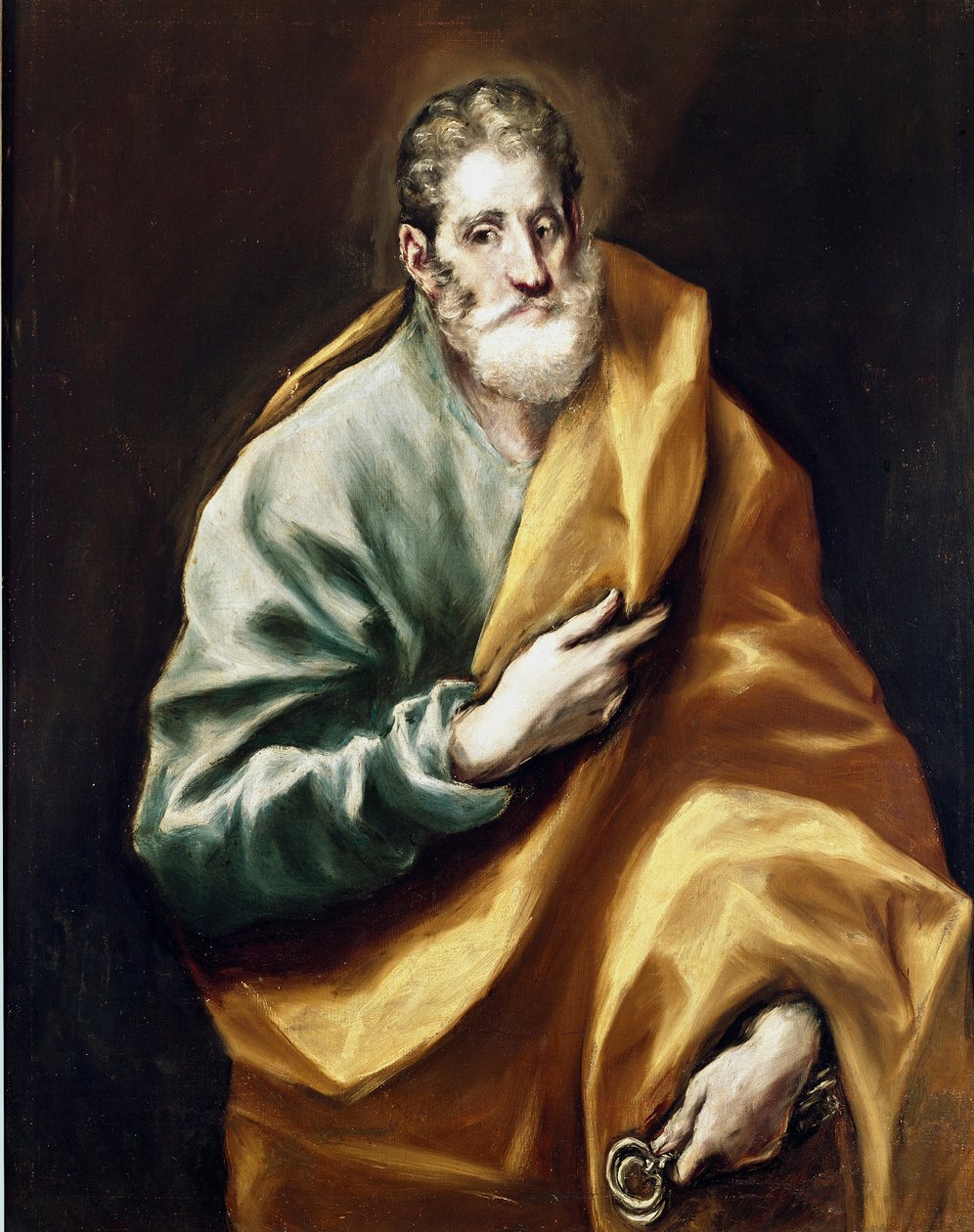 Pyhän Pietarin apotre. Domenikos Theotokopoulos dit El Grecon maalaus (1540-1614) tekijältä El Greco