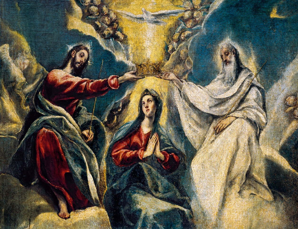 Neitsyen kruunaus, yksityiskohta tekijältä El Greco